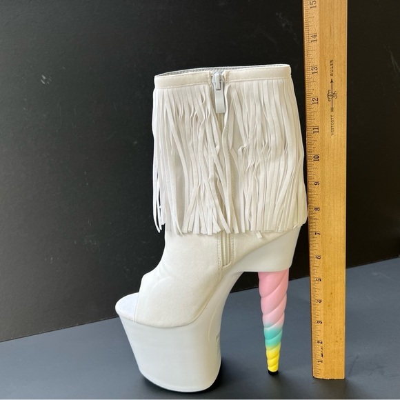 Ellie 7" Unicorn Heel Platform Shoes Stripper Pole Dance Stilettos 777 Prince - Picture 6 of 16